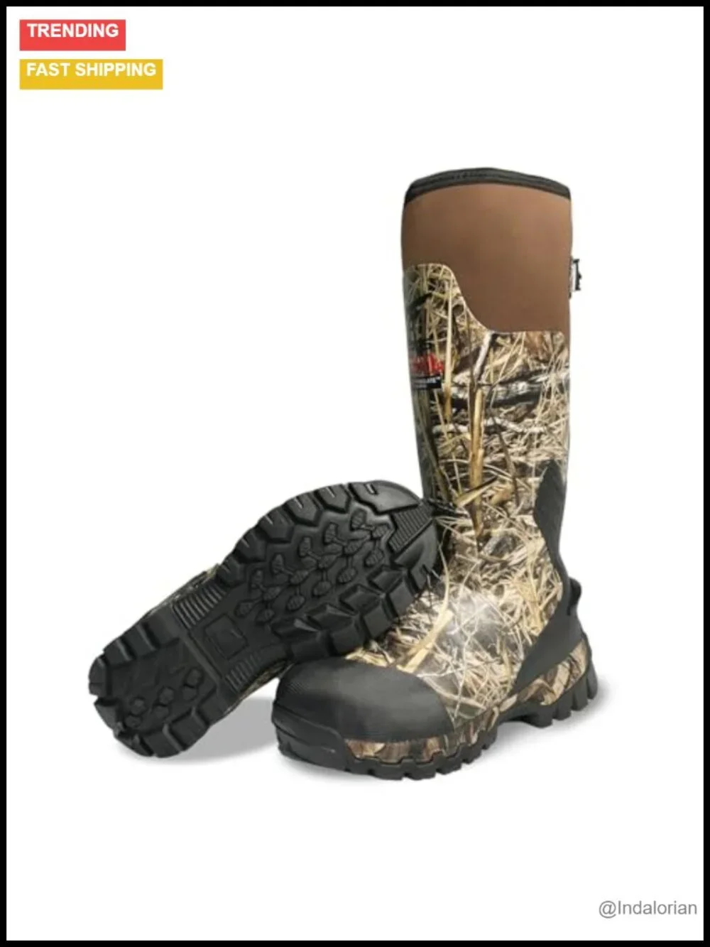Insulated Waterproof Hunting Boots – 1000G Thinsulate, 5mm Neoprene, Rubber